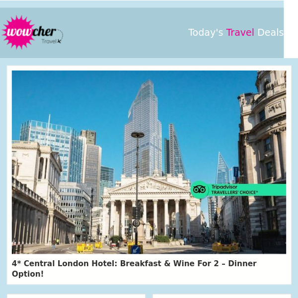 ...When was the last time you took a break? 🌞 Wowcher's got you covered 😉