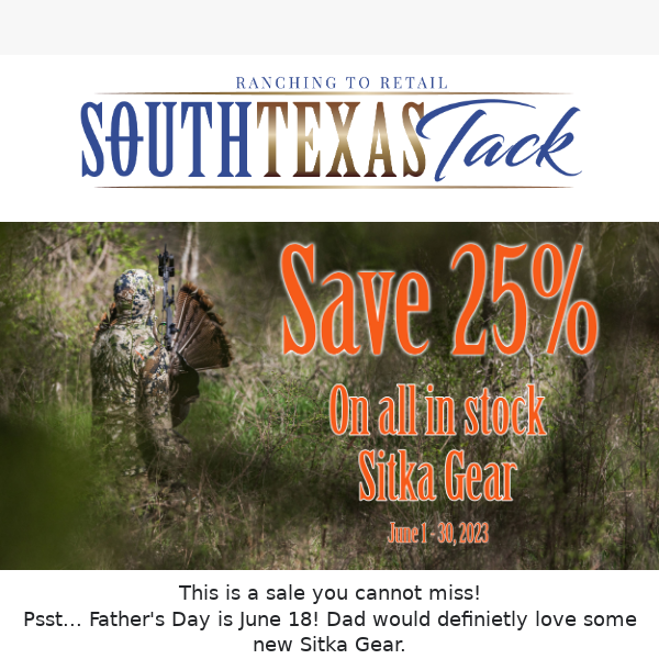 Save 25% on Sitka Gear!