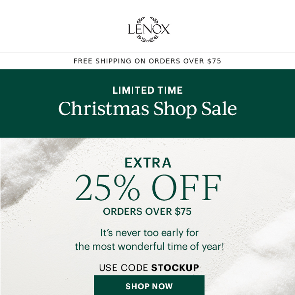 25% Off The Christmas Shop