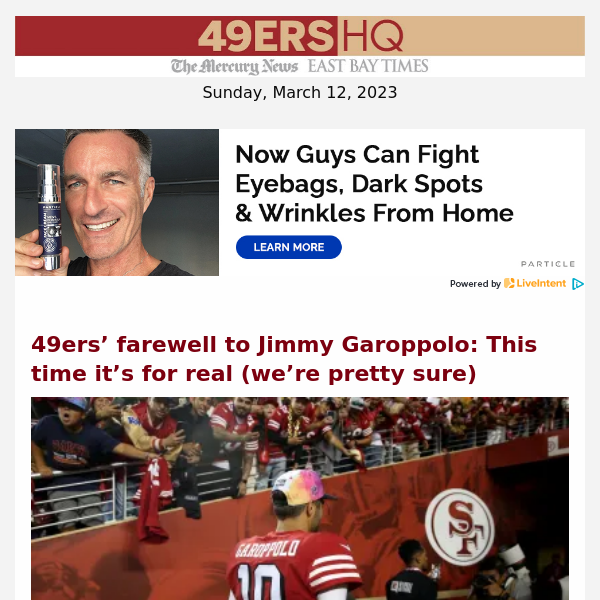 49ers' farewell to Jimmy Garoppolo: This time it's for real (we're pretty  sure)