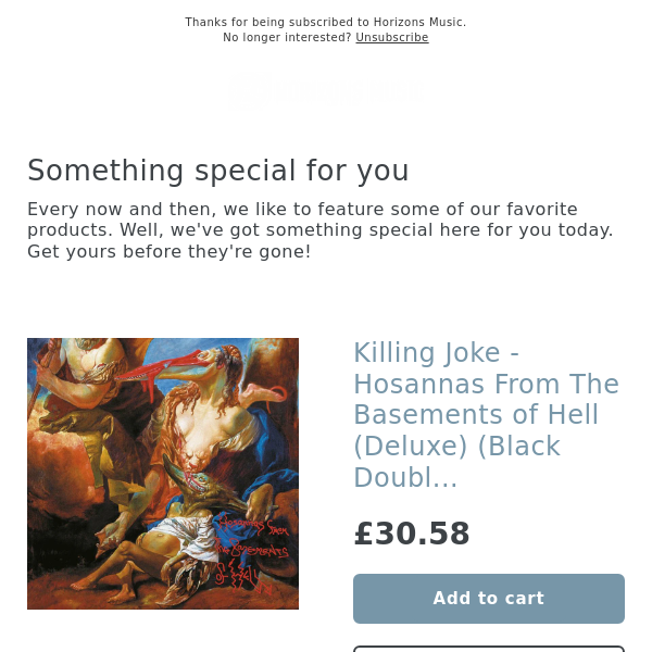 NEW! Killing Joke - Hosannas From The Basements of Hell (Deluxe) (Black Double LP)