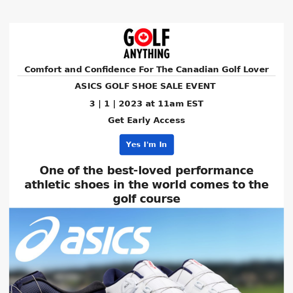 Asics, Golf Shoe Sale