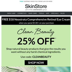 25% OFF💚Clean Beauty