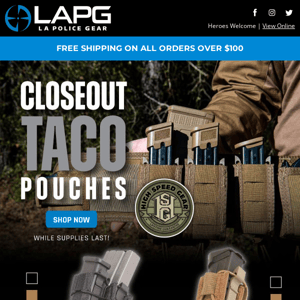 This just in - Closeout Taco Pouches