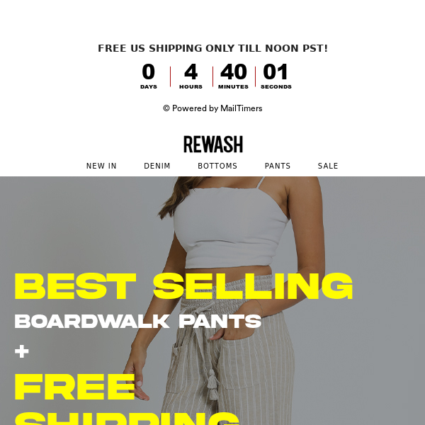 🔥BEST SELLING BOARDWALK PANTS + FREE SHIPPING ONLY TILL 12PM🔥