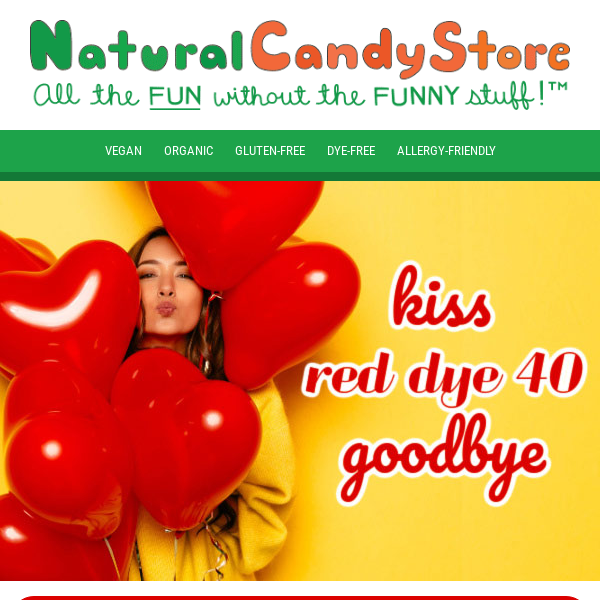 kiss red dye 40 goodbye 💋 - Natural Candy Store
