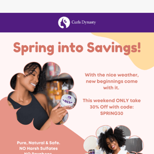 🌸 Spring into Savings: 30% OFF Sitewide – This weekend only!