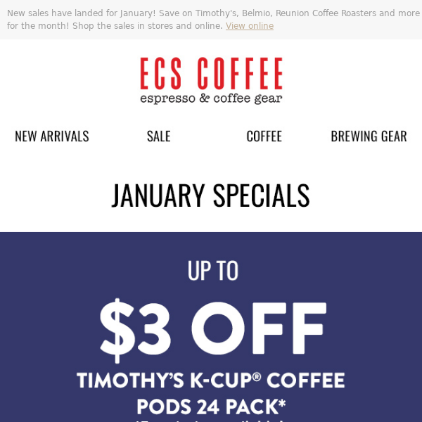 New Year, New Coffee Specials! ☕