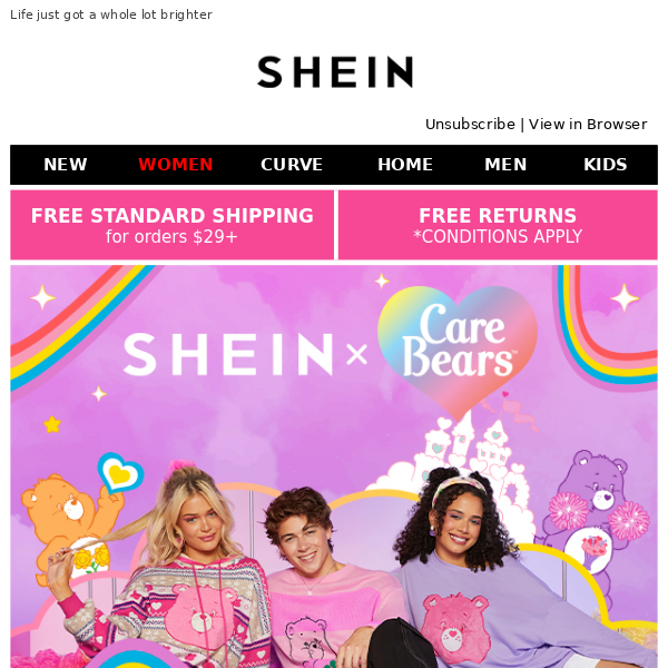 SHEIN x Care Bears FW 2023 just landed! 🙌