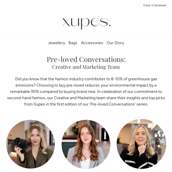 Pre-loved Conversations: Insights and top picks from our Creative and Marketing Team! ♻