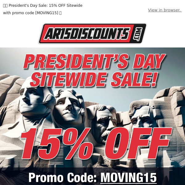  🇺🇸 President's Day Sale: 15% OFF Sitewide with promo code [MOVING15] 🦅