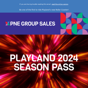 Groups Save on 2024 Playland Season Passes