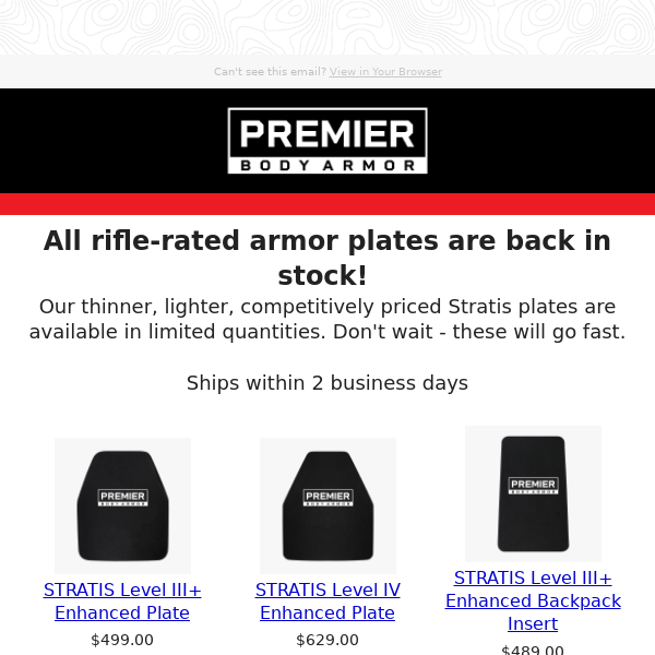 Premier Body Armor, Stratis Level IV + Enhanced Plate