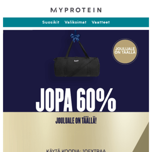 Jouluale Myproteinilla - Jopa 60% + 10% extraa 🚨