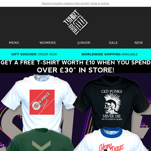 T-Shirt Bargains; Under £10!