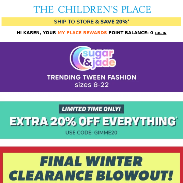 LAST CHANCE! EXTRA 20% OFF everything, incl. 70% OFF Clearance!
