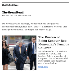 The Great Read: The Burden of Being Senator Bob Menendez’s Famous Children