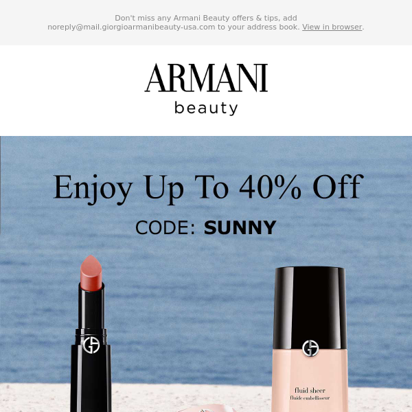 Giorgio armani 40 off new arrivals