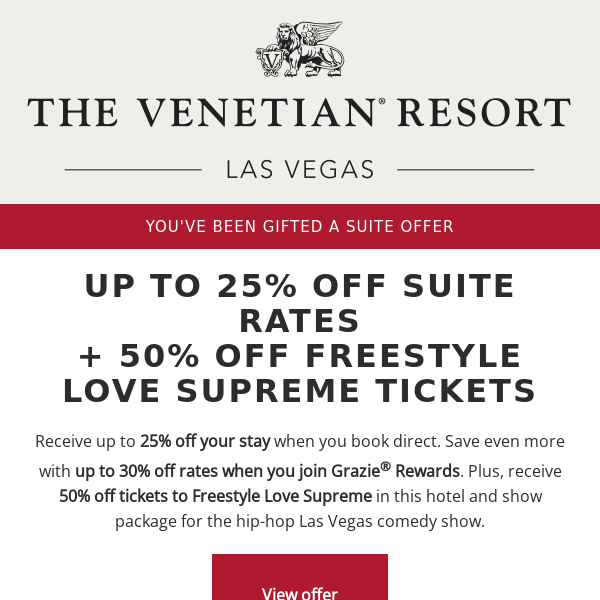 Congratulations! You’ve Been Chosen For These Suite Deals