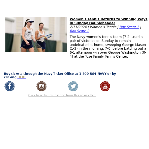 Women’s Tennis Returns to Winning Ways in Sunday Doubleheader