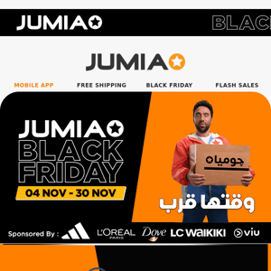 Few Days Left For Jumia Black Friday⏬🖤 Get Ready To Order All Your Needs With The Best Prices🛍️