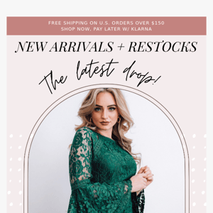 😍 IN STOCK NOW | New arrivals are live!