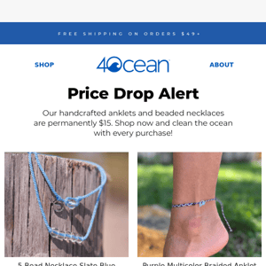 ⬇️ PRICE DROP: $15 Anklets + Beaded Necklaces