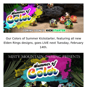 🌈 Colors of Summer Kickstarter COMING NEXT WEEK! ☀️