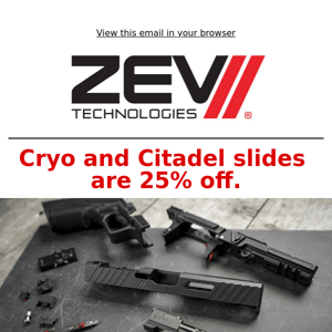 Comps 50% off, Save huge on Cryo and Citadel slides!