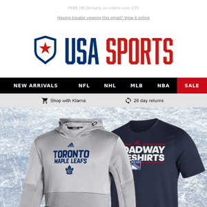 USA Sports Co UK New Adidas NHL Arrivals 🛬 & Back in Stock