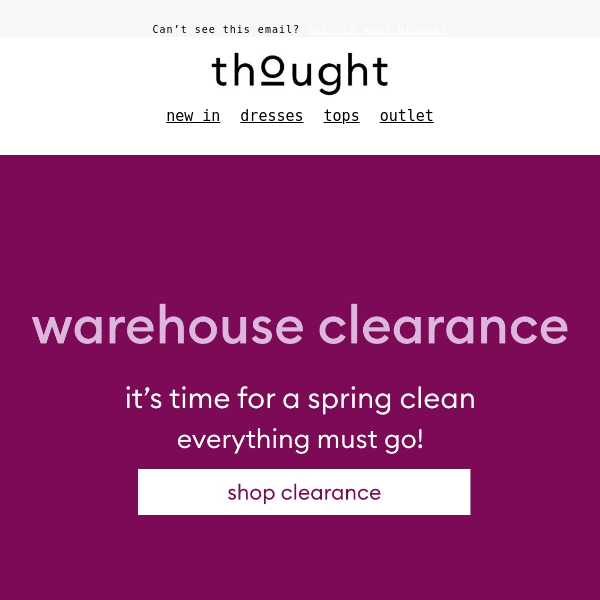 warehouse clearance