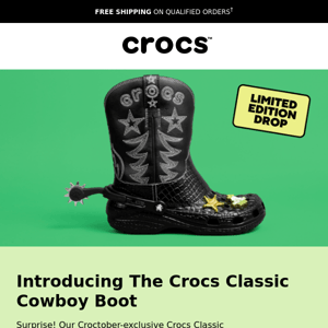 Croctober Surprise: The Big Reveal of Crocs Classic Cowboy Boot with Free Shipping!