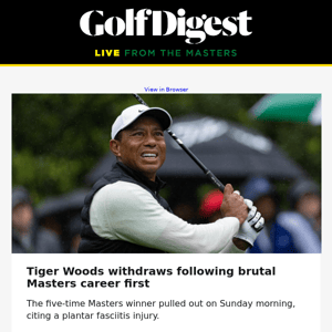 Tiger Woods withdraws after brutal Masters first