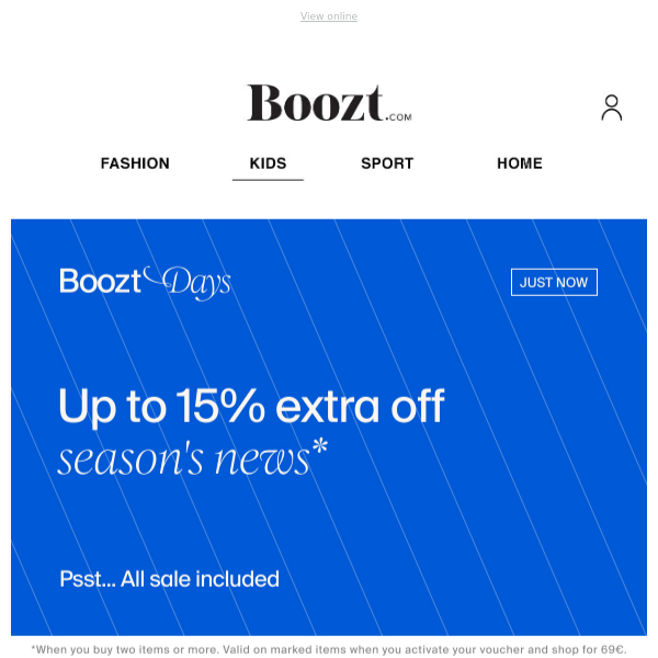 Boozt Days: Up to 15% off season’s news!