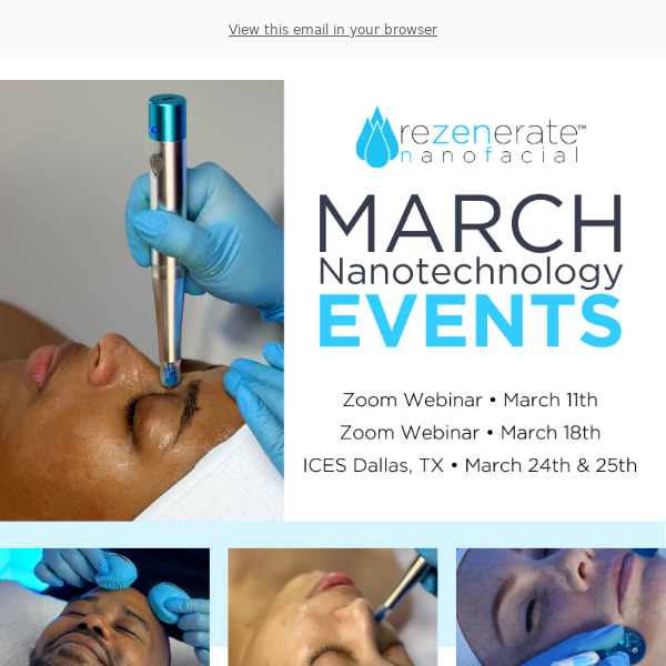 💧 March Webinars & In-person Events for Estheticians