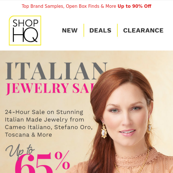 24-HOUR SALE! Italian Jewelry Up to 65% Off