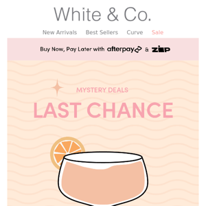 White & Co  Your Mystery Discount Ends At Midnight ⏳