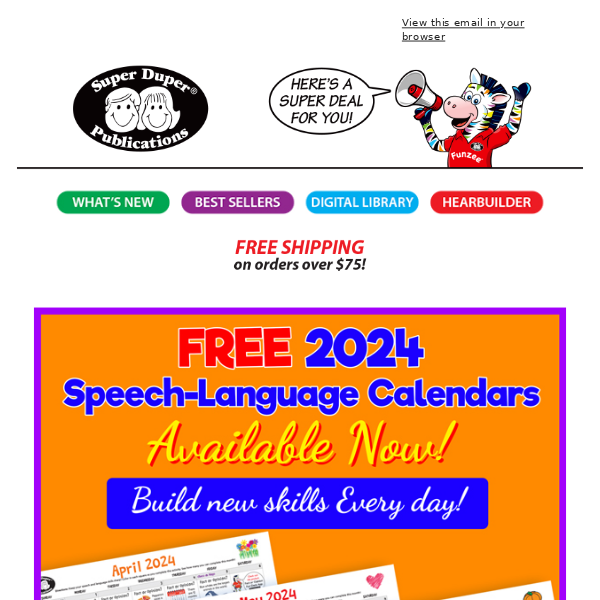 Our 2024 Speech/Language Calendars are now available…