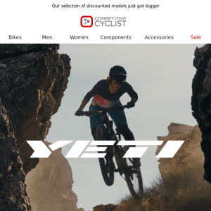 Up to 30% off top rides from Yeti Cycles
