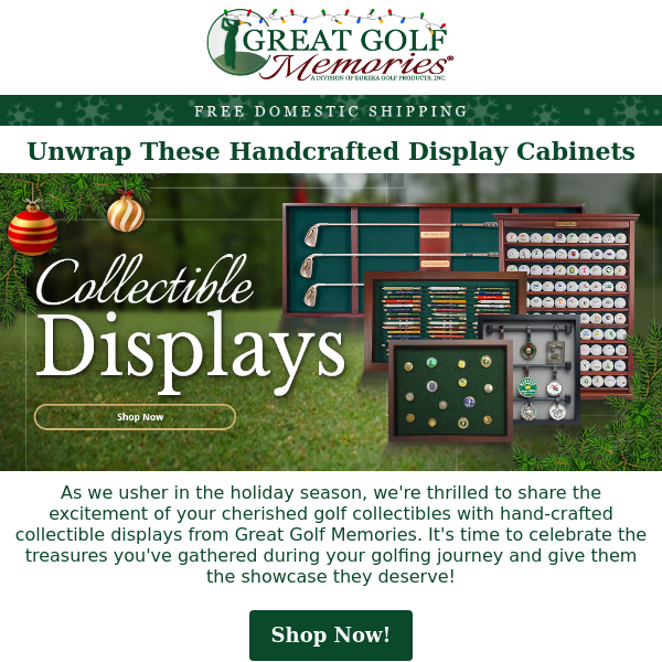 Unwrap Golf Glory With Collectible Displays! 🎅⛳
