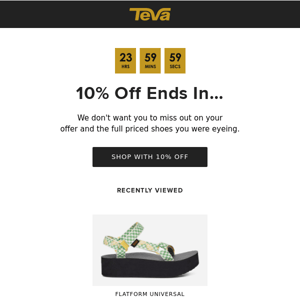 10% off is still available (for another day)