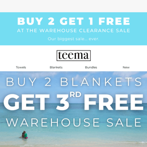 Buy 2 Teema Blankets & Get A 3rd Free 😍🎉👏