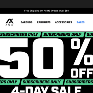 Final Day! 50% Off AXIL Best-Sellers