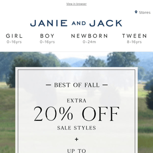 All for fall (and extra 20% off)