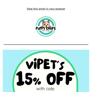 ⚡️ VIPET’s Subscriber Offer SAVE 15% ⚡️