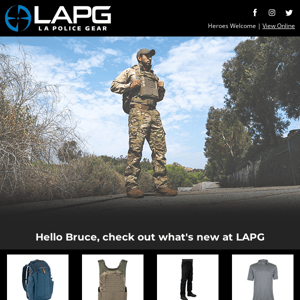 Hi LA Police Gear, check out what's new at LAPG.com