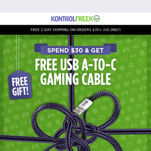 Free A to C Gaming Cable with purchase of $30 or more