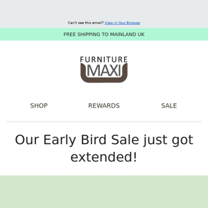 Our Early Bird Sale just got extended! 🙌