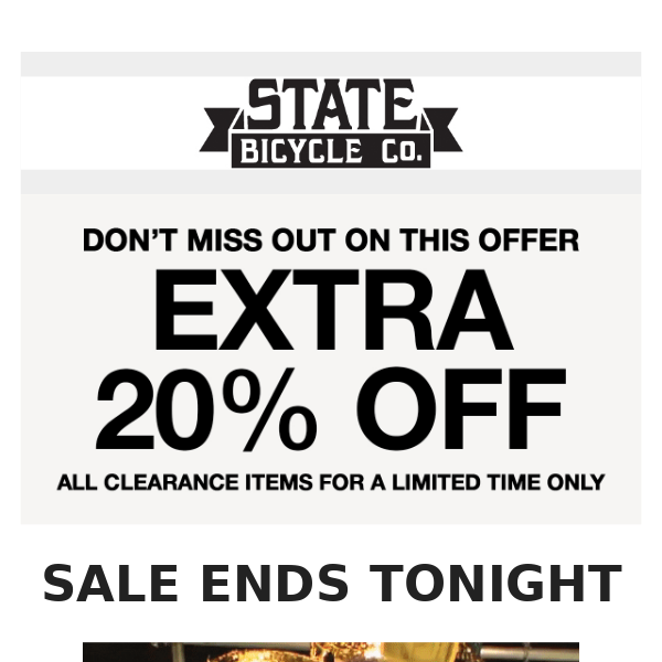 Last Chance! Get An EXTRA 20% Off Clearance Items