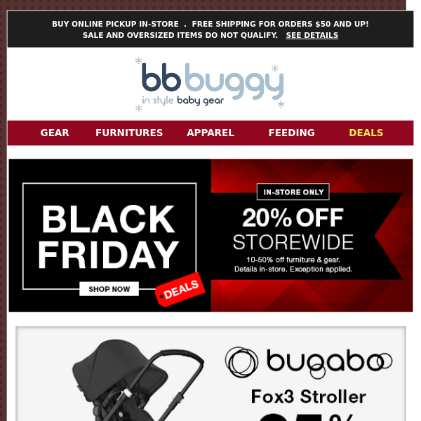 BB Buggy: BLACK FRIDAY DEALS continue ...